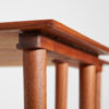 Set of three restored teak nesting tables