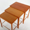 Set of three teak nesting tables by Kai Winding for Poul Jeppesens