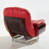 Marsala red leather armchair by Michel Ducaroy for Ligne Roset