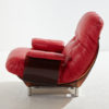 Marsala red leather armchair by Michel Ducaroy for Ligne Roset