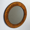 Round vintage teak wall mirror by Åke Wijkström - Sweden 1960s