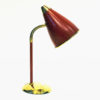 Norwegian Red desk lamp of brass and metal 1950s