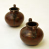 Swedish rustic pair of bronze urns by Sune Bäckström 1930s Swedish rustic pair of bronze urns by Sune Bäckström 1930s