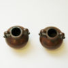 Swedish rustic pair of bronze urns by Sune Bäckström 1930s Swedish rustic pair of bronze urns by Sune Bäckström 1930s