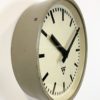 Grey Industrial Factory Wall Clock from Pragotron, 1960s