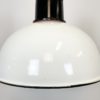Vintage Industrial White Enamel Pendant Light, 1960s