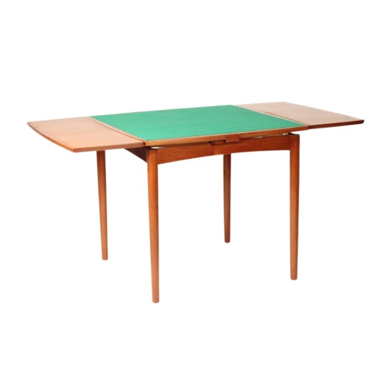 Scandinavian Modern Dining Table and reversible Extending Card Table