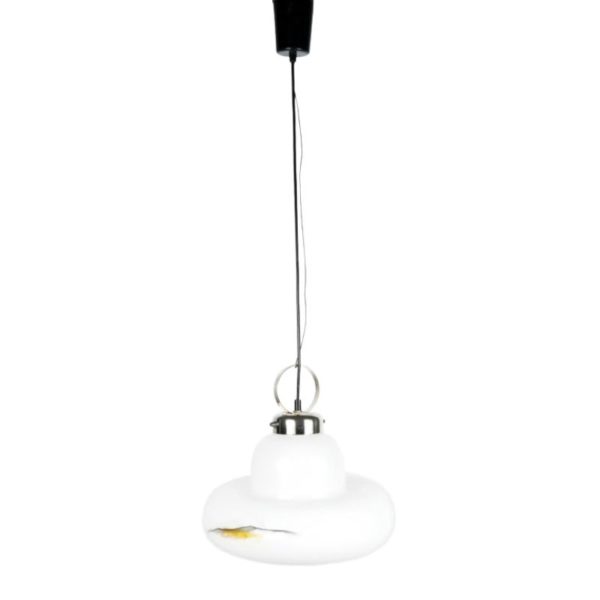 1970s space age Pendant lamp, VEB Vereinigte Beleuchtungsglaswerke Dresden, Germany