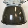 Grey Explosion Proof Lamp with Black Enameled Shade, 1970s