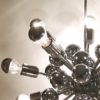 1970s Astonishing Chandelier Sputnik by Goffredo Reggiani in Chrome. Made in Italy