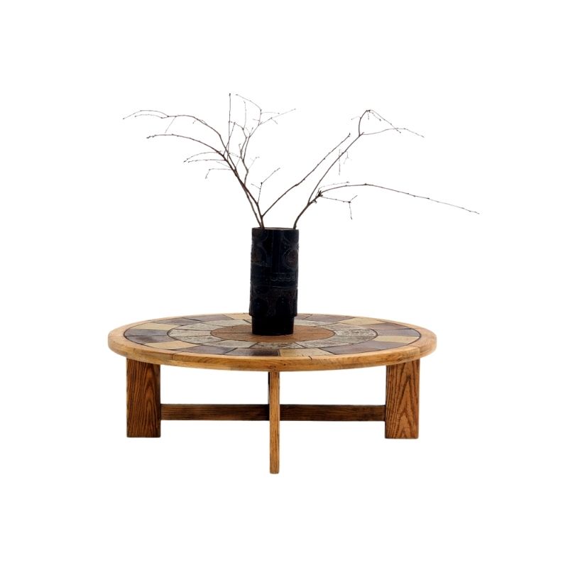 Danish coffee table by Tue Poulsen for Haslev Mobelsnedkeri