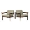 Pair of scandinavian beechwood armchairs from the 60's.