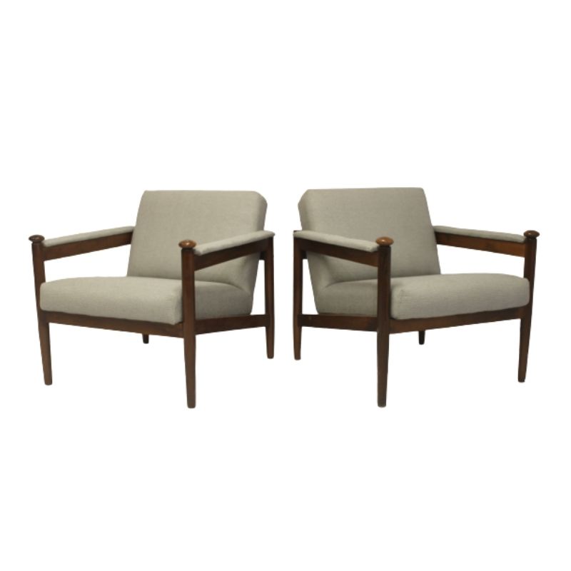 Pair of scandinavian beechwood armchairs from the 60’s.