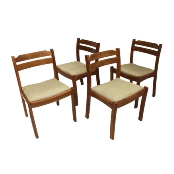 Set of 4 dyrlund chairs year 60 in teak Set of 4 dyrlund chairs year 60 in teak