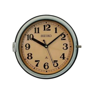 Vintage Blue Seiko Navy Wall Clock, 1970s