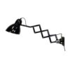 Industrial Bauhaus Black Enamel Scissor Wall Lamp from PHW, 1930s