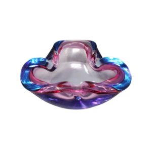 1960s Gorgeous Blue and Pink Catchall By Flavio Poli for Seguso