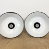 Pair of Black Enamel Industrial Pendant Lamps from AEG, 1930s