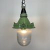 Green Industrial Soviet Pendant Lamp, 1960s