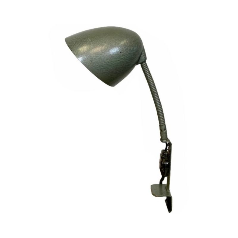 Green Industrial Bakelite Gooseneck Table Lamp, 1960s