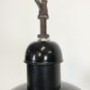Pair of Black Enamel Industrial Pendant Lamps from AEG, 1930s