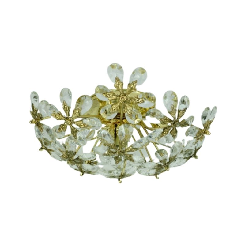 CEILING FIXTURE glass blossom light by PALWA, 1970s
