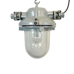 Grey Industrial Cast Aluminium Explosion Proof Lamp, 1970s