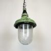 Green Industrial Soviet Pendant Lamp, 1960s