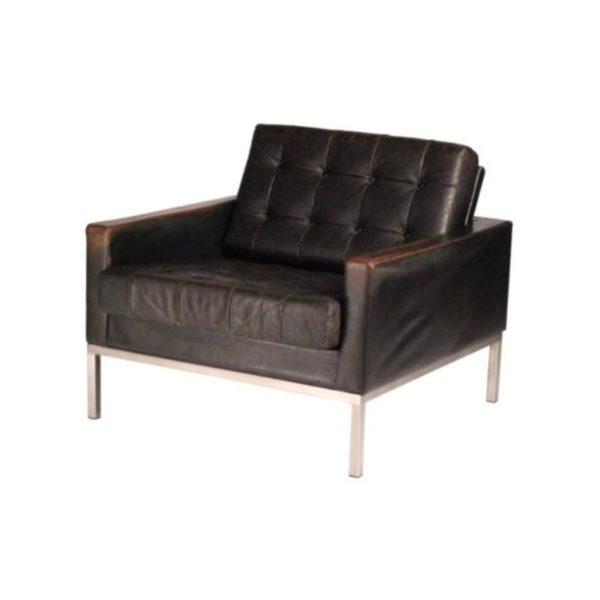 A Mid-Century Modern Club Leather Armchair by Designer Robin Day A Mid-Century Modern Club Leather Armchair by Designer Robin Day