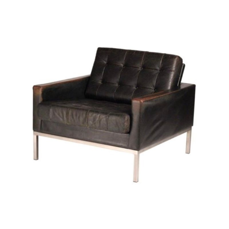 A Mid-Century Modern Club Leather Armchair by Designer Robin Day