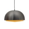 Vintage ceiling lamp, brushed aluminum shade.