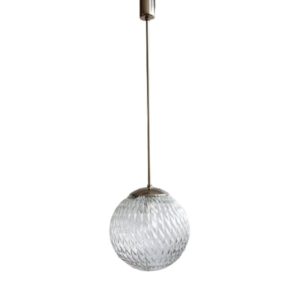 Vintage Czechoslovak Glass Hanging Lamp, 1960s