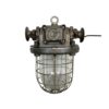 Large Industrial Cast Iron Cage Pendant Light, 1960s Large Industrial Cast Iron Cage Pendant Light, 1960s