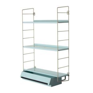 Tomado wall rack with drawer and shelves