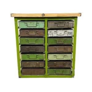 Vintage Industrial Iron Chest of Drawers, 1950s