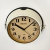 Vintage Beige Seiko Navy Wall Clock, 1970s