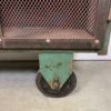 Industrial Iron Cabinet with Mesh Doors on Wheels, 1960s