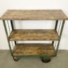 Green Industrial Shelf with Wheels, 1960s