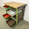 Vintage Industrial Iron Chest of Drawers, 1950s