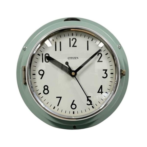 Vintage Blue Citizen Navy Wall Clock, 1970s