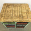 Vintage Industrial Iron Chest of Drawers on Wheels, 1950s