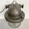 Large Industrial Cast Iron Cage Pendant Light, 1960s Large Industrial Cast Iron Cage Pendant Light, 1960s