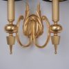 Sciolari wall lights gilt brass Neoclassical, a pair, 1970`s ca, Italian, Rewired