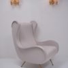 Sciolari wall lights gilt brass Neoclassical, a pair, 1970`s ca, Italian, Rewired