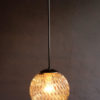 Vintage Czechoslovak Glass Hanging Lamp, 1960s