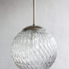 Vintage Czechoslovak Glass Hanging Lamp, 1960s