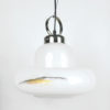 1970s space age Pendant lamp, VEB Vereinigte Beleuchtungsglaswerke Dresden, Germany