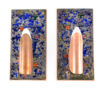 1960s copper enamel wall lamps, Germany - a pair 1960s copper enamel wall lamps, Germany - a pair