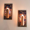 1960s copper enamel wall lamps, Germany - a pair 1960s copper enamel wall lamps, Germany - a pair