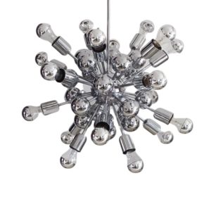1970s Astonishing Chandelier Sputnik by Goffredo Reggiani in Chrome. Made in Italy